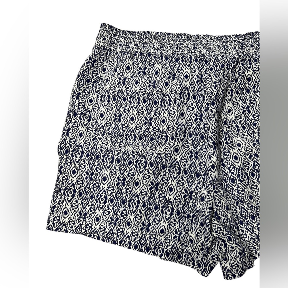 Briggs New York Size XL Women’s Shorts Linen Blend Pull-On Summer Blue White - Picture 6 of 16